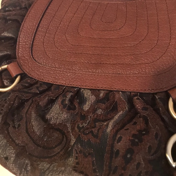 ADRIENNE VITTADINI BROWN LEATHER AND Nylon purse - Picture 4 of 8